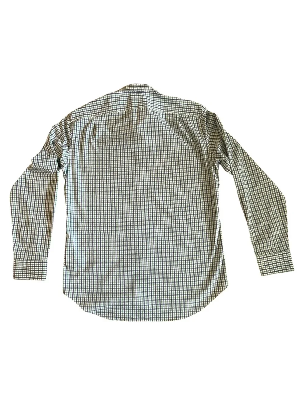 J.Crew Slim Fit Flex Plaid Dress Shirt Men's LG Blue & Green